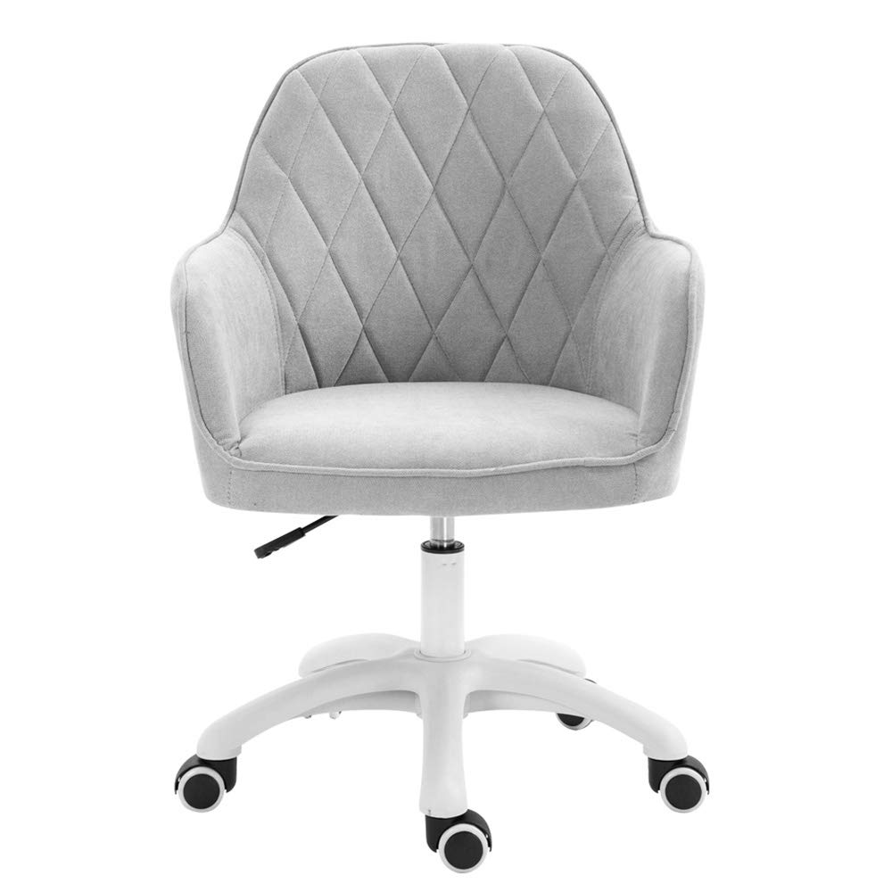 Ergonomic Office Chair with Adjustable Height & Lumbar Support - KST Medium-High Back Swivel Desk Chair with Armrests, Gray - Perfect for Home Office, Gaming & Workspace Comfort