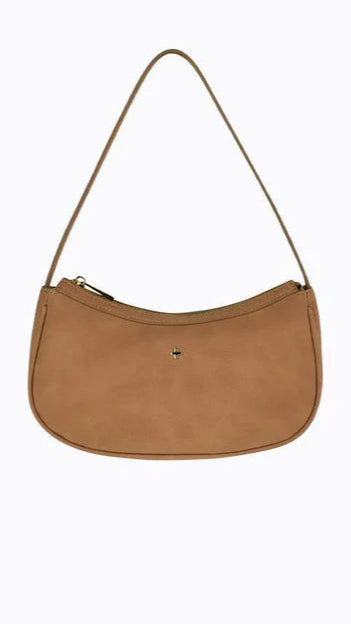 Dixiee Women's Tan Suede Shoulder Bag - Fashionable Crossbody Purse for Daily Use, Work & Travel