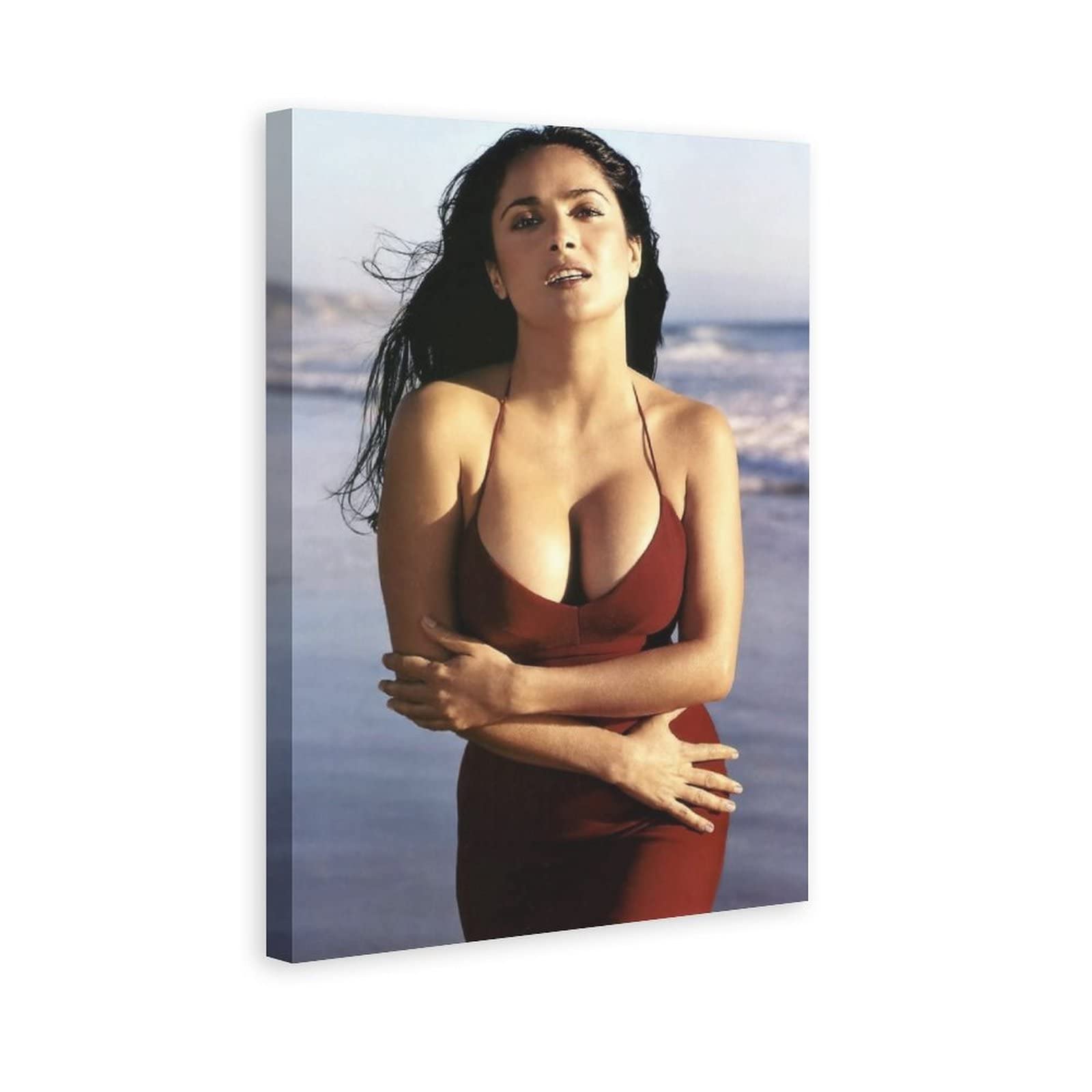 Sexy Hot Salma Hayek Canvas Poster - American Actress Wall Art Print for Living Room, Bedroom & Office Decor - 20x30 Inch Unframed Painting - Perfect Gift for Movie Fans & Home Decoration