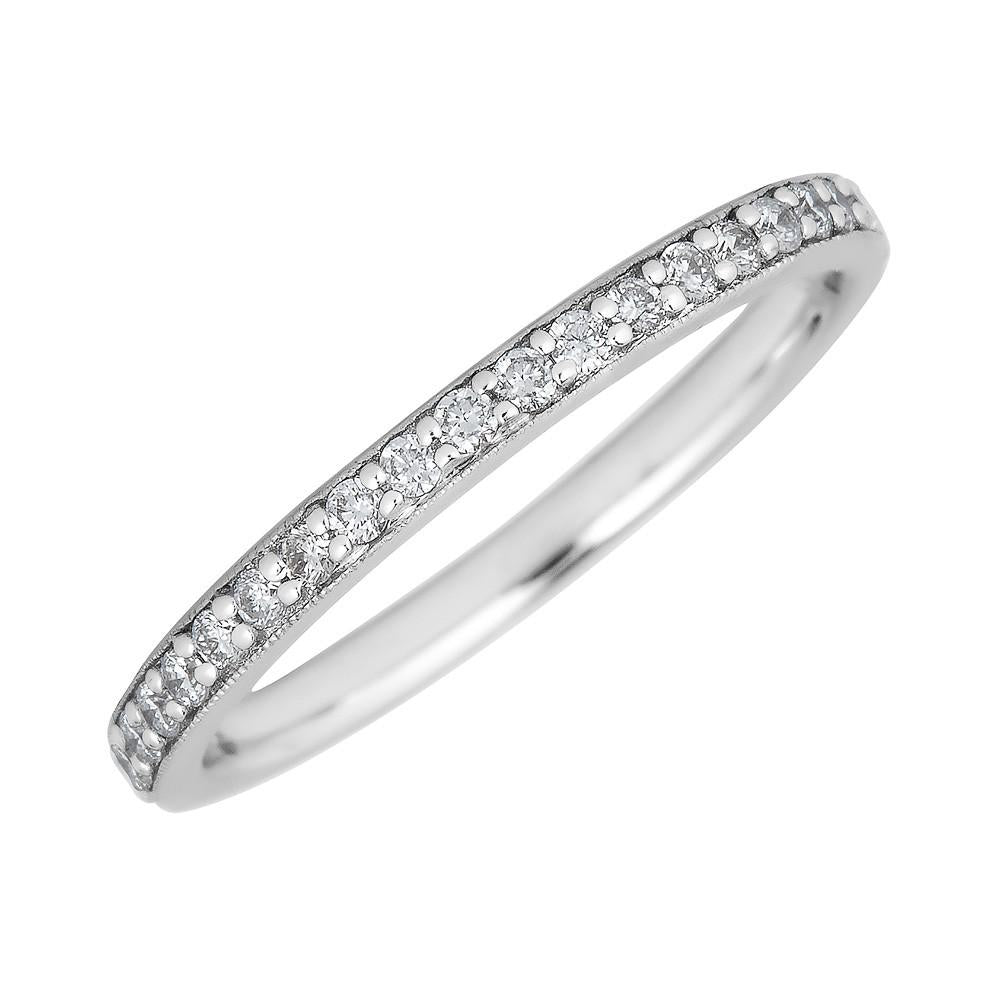 14KT Gold Diamond Band Ring for Women - 0.20 CTW 22 Stone Milgrain Wedding Band - Perfect for Engagement, Anniversary & Special Occasions