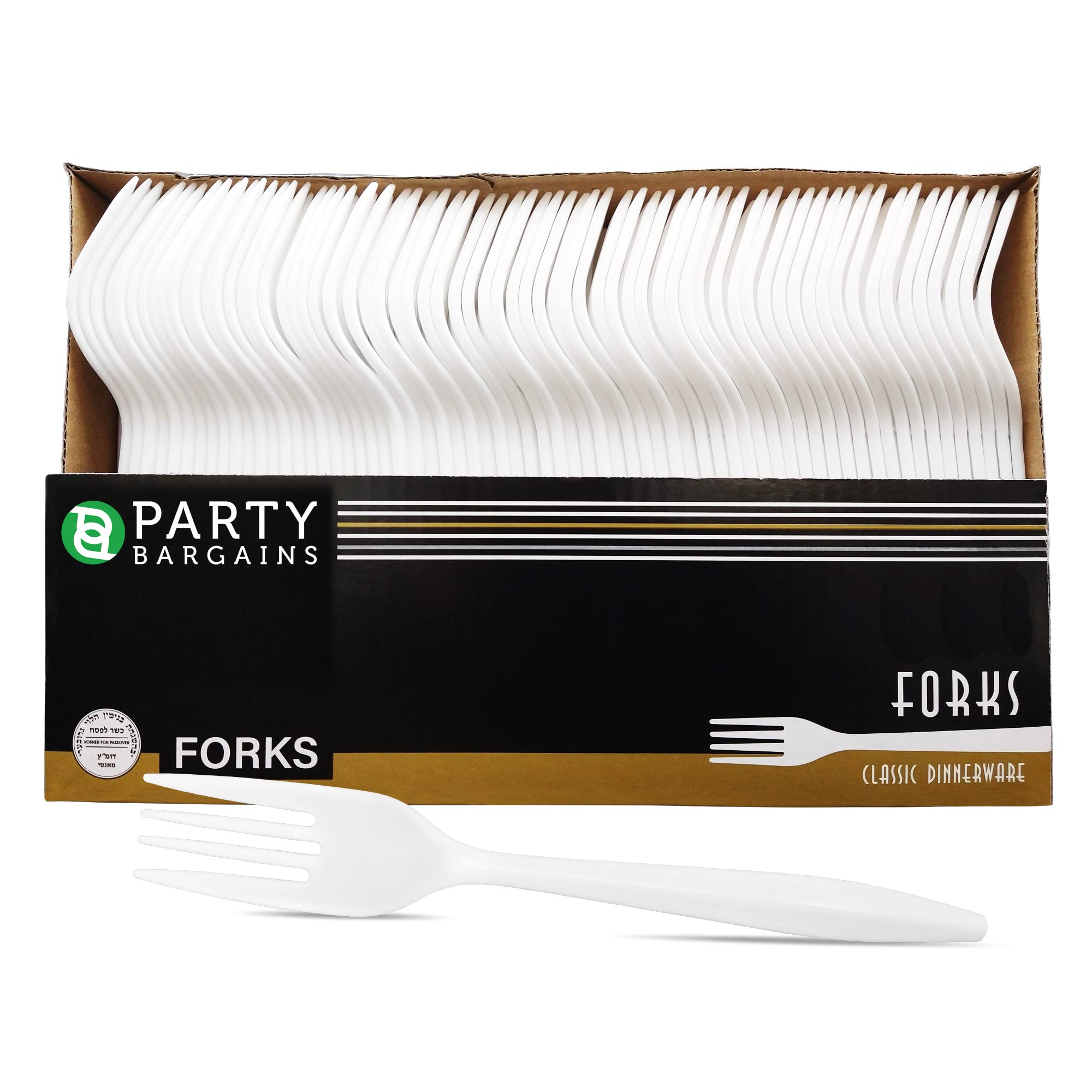 400-Pack Disposable White Plastic Forks - Lightweight & Durable for Parties, BBQs, Picnics, Catering, Desserts, Appetizers & Everyday Use - Bulk Cutlery for Home, Office & Events