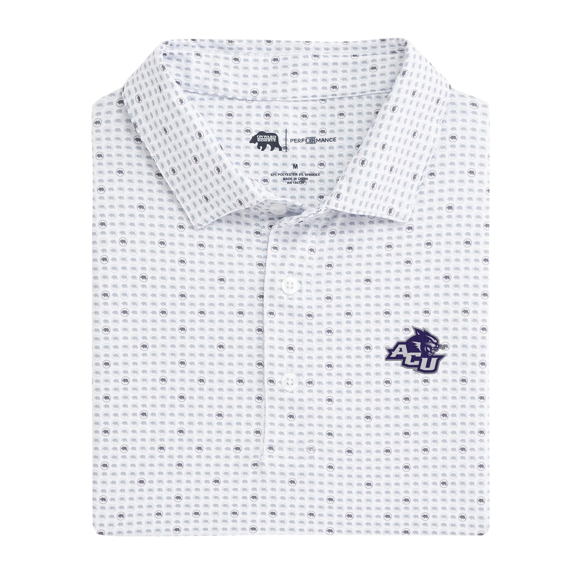 Abilene Christian University Logo Embroidered Performance Polo Shirt - Moisture Wicking, Breathable & Quick-Dry for Golf, Tennis & Campus Wear