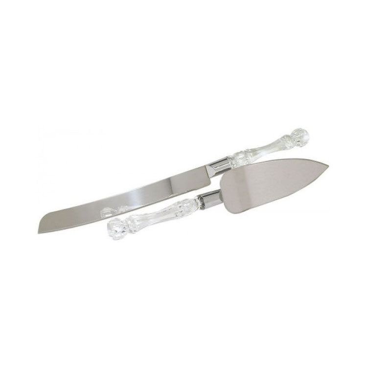 Adcraft HS 2-Piece Wedding Cake Set - Stainless Steel Decorative Knife & Spatula for Cake Decorating, Baking & Serving - Perfect for Weddings, Birthdays & Special Occasions