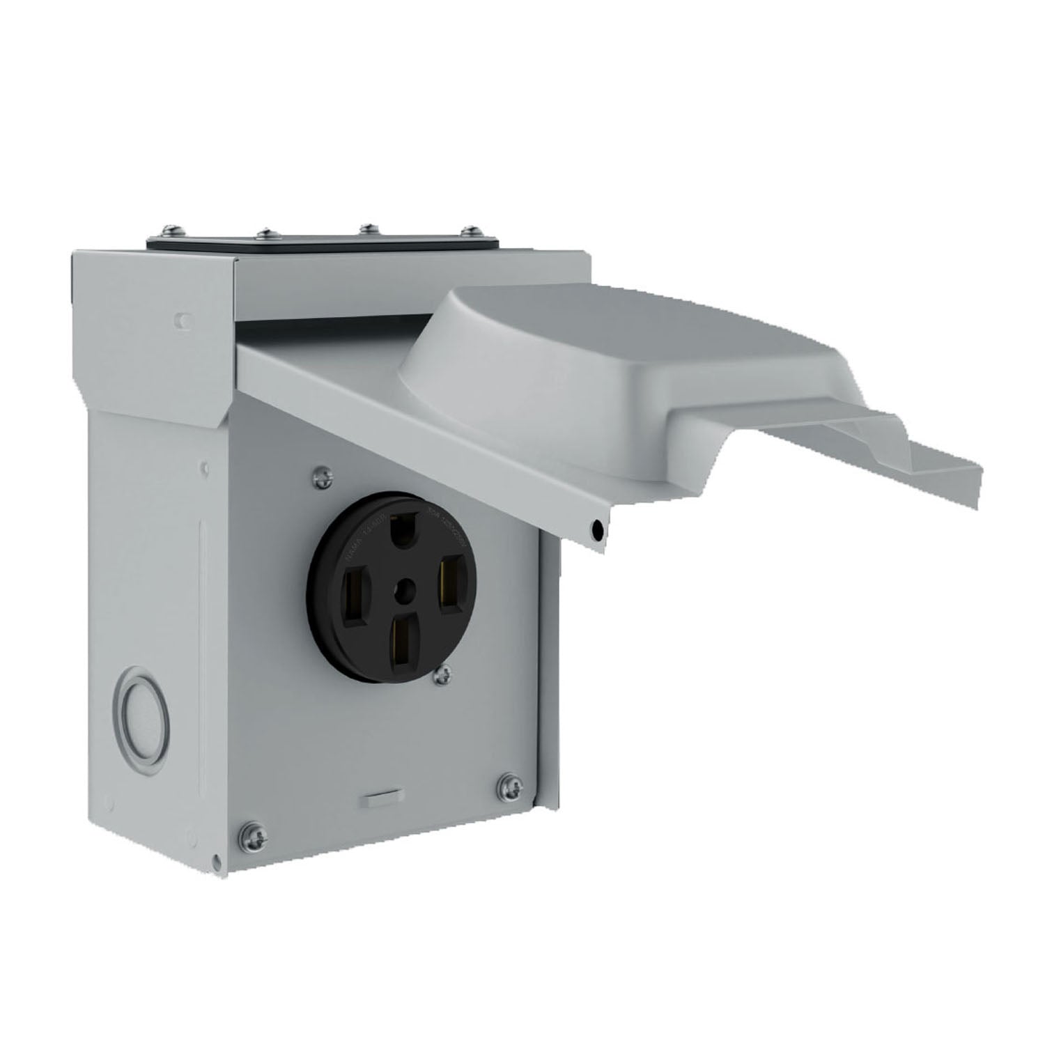 50 Amp Outdoor NEMA 14-50R Receptacle Box - Heavy Duty RV/EV Charger Outlet - Weatherproof Electrical Enclosure for Camper, Tesla, and Electric Vehicle Charging Stations - Perfect for Home, Campground & RV Park Installations