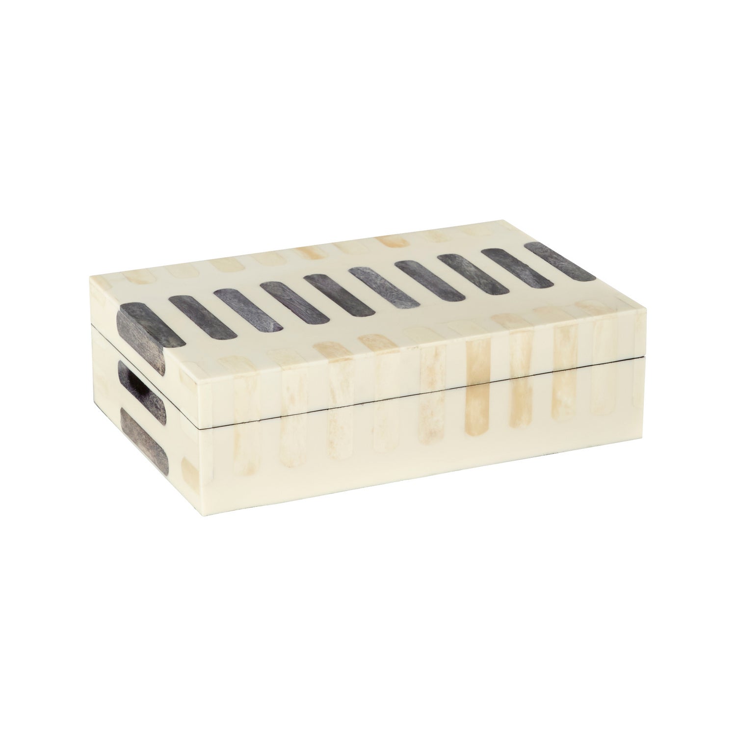Cyan Design 11149 Large Grey and Ivory Manscala Container - Perfect for Home Decor, Game Nights & Boho Style Living Rooms