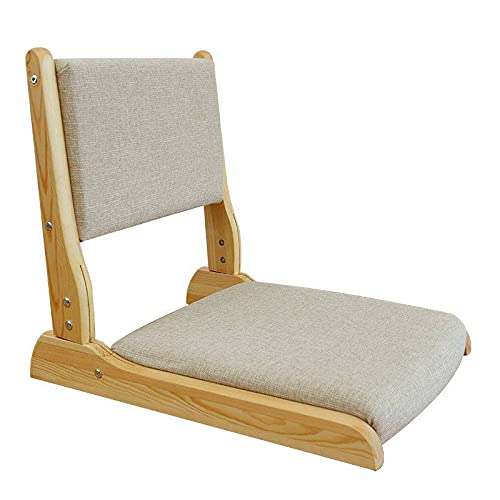 Foldable Zaisu Floor Chair - Ergonomic Back Support Padded Gaming & Meditation Chair - Japanese Style Legless Seat for Living Room, Balcony, Reading & Gaming - Comfortable for Home Office & Relaxation