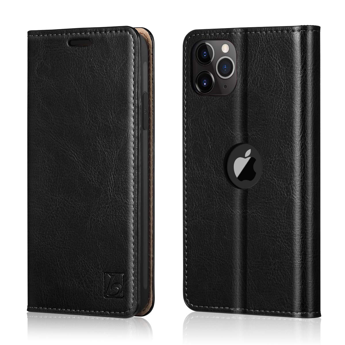 Belemay Genuine Cowhide Leather Wallet Case for iPhone 11 Pro Max (6.5