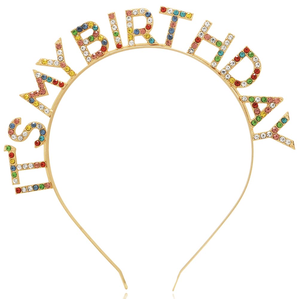 LuReen Birthday Crowns for Women - Elegant Birthday Tiara & Headband for Birthday Girl - Perfect Party Decorations for Birthdays, Bachelorette, Bridal Showers & Special Celebrations