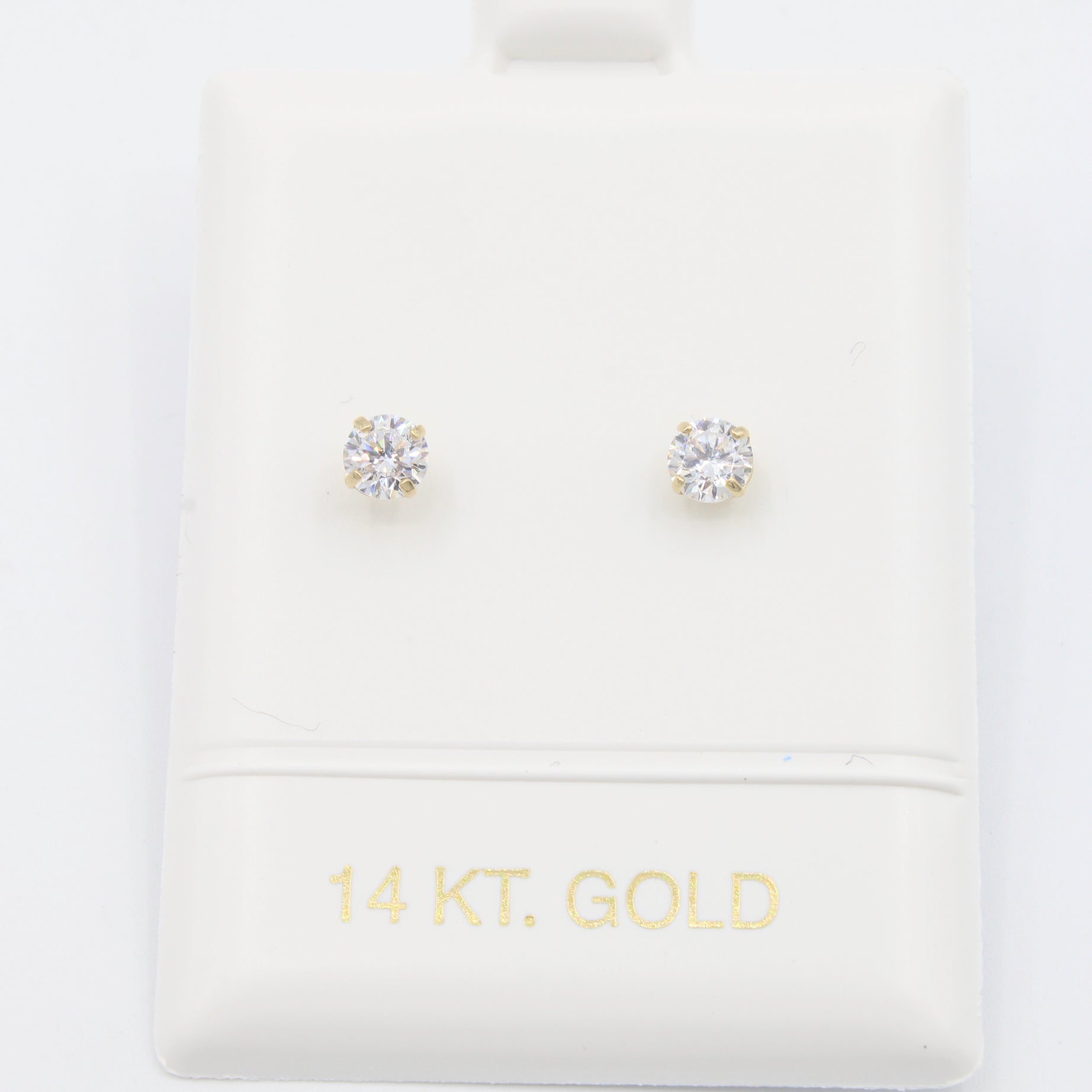 14K Gold CZ Stud Earrings for Women - Hypoallergenic Cubic Zirconia Earrings - Perfect for Everyday Wear, Parties & Special Occasions | JTJ™