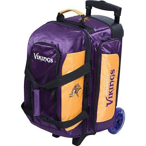 Minnesota Vikings NFL Double Roller Bowling Bag - Durable Sports Equipment for Bowling Enthusiasts & Team Fans - Perfect for League Games, Practice & Travel