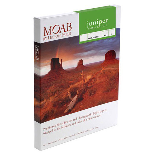 Moab Juniper Baryta Rag 305 - Premium Fine Art Photo Paper for Professional Printing - Perfect for Gallery Exhibits, Photography Portfolios & High-End Art Reproductions