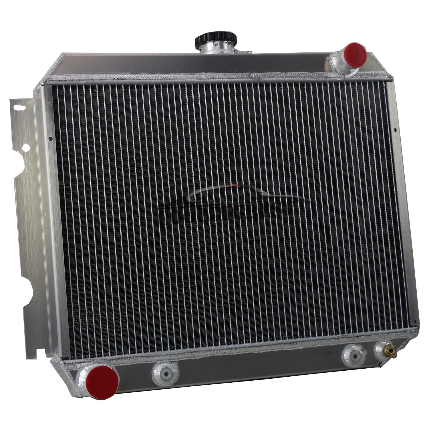 4 Row Aluminum Radiator for 1968-1974 Dodge Plymouth Mopar Cars Big Block V8 - High Performance Cooling Upgrade - Perfect for Classic Car Restoration & Hot Rod Builds