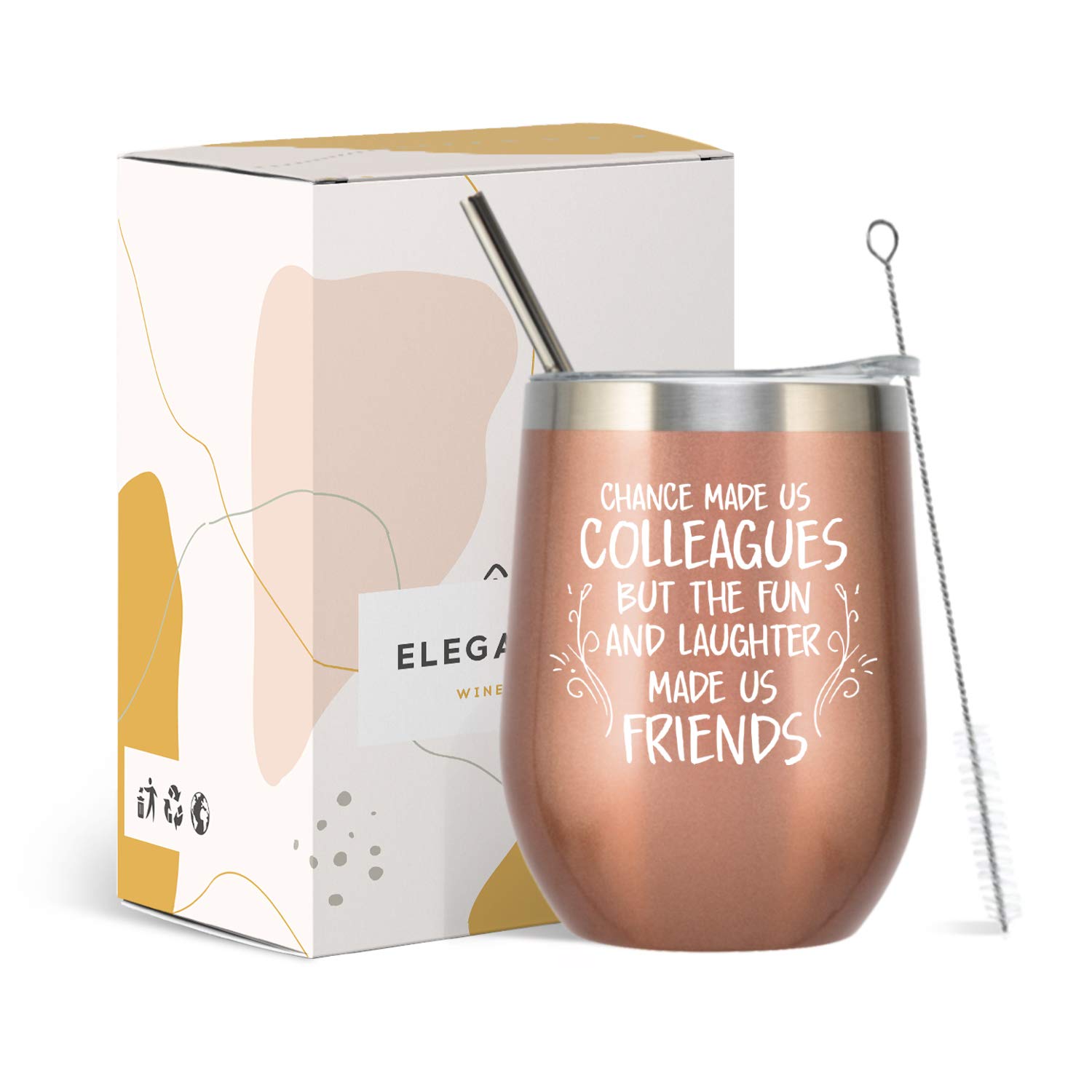 Funny Wine Tumbler for Women - ElegantPark Coworker Gifts, Birthday, Retirement & Farewell Presents - Perfect for Office Parties, Colleague Goodbye Gifts & Friend Celebrations