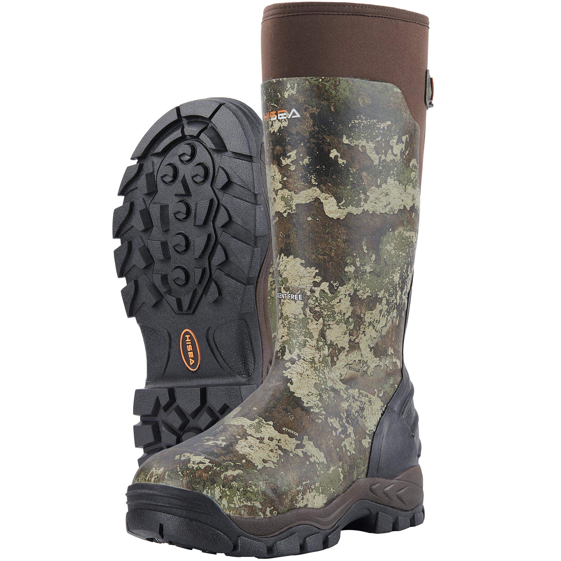 HISEA Apollo Pro 400G Insulated Waterproof Men's Hunting Boots - Rubber Mud Boots for Outdoor, Hunting, and Farm Work - Perfect for Cold Weather and Wet Terrains