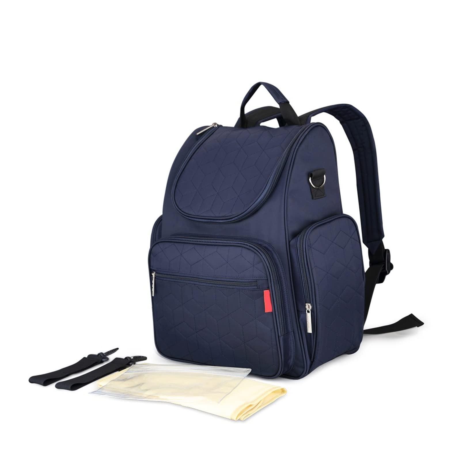 **Large Capacity Baby Diaper Backpack - Waterproof Maternity Travel Bag for Nursing & Diaper Changing - Stylish Navy Blue Diaper Bag for Moms, Perfect for Daycare, Outings & Travel**