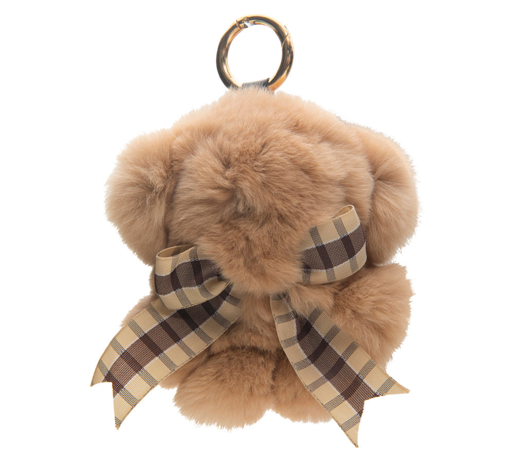 TARRAMARRA® Soft Plush Bear Keychain - Cute Animal Keyring for Backpacks, Bags & Gifts - Perfect for Kids, Teens & Women (Brown)