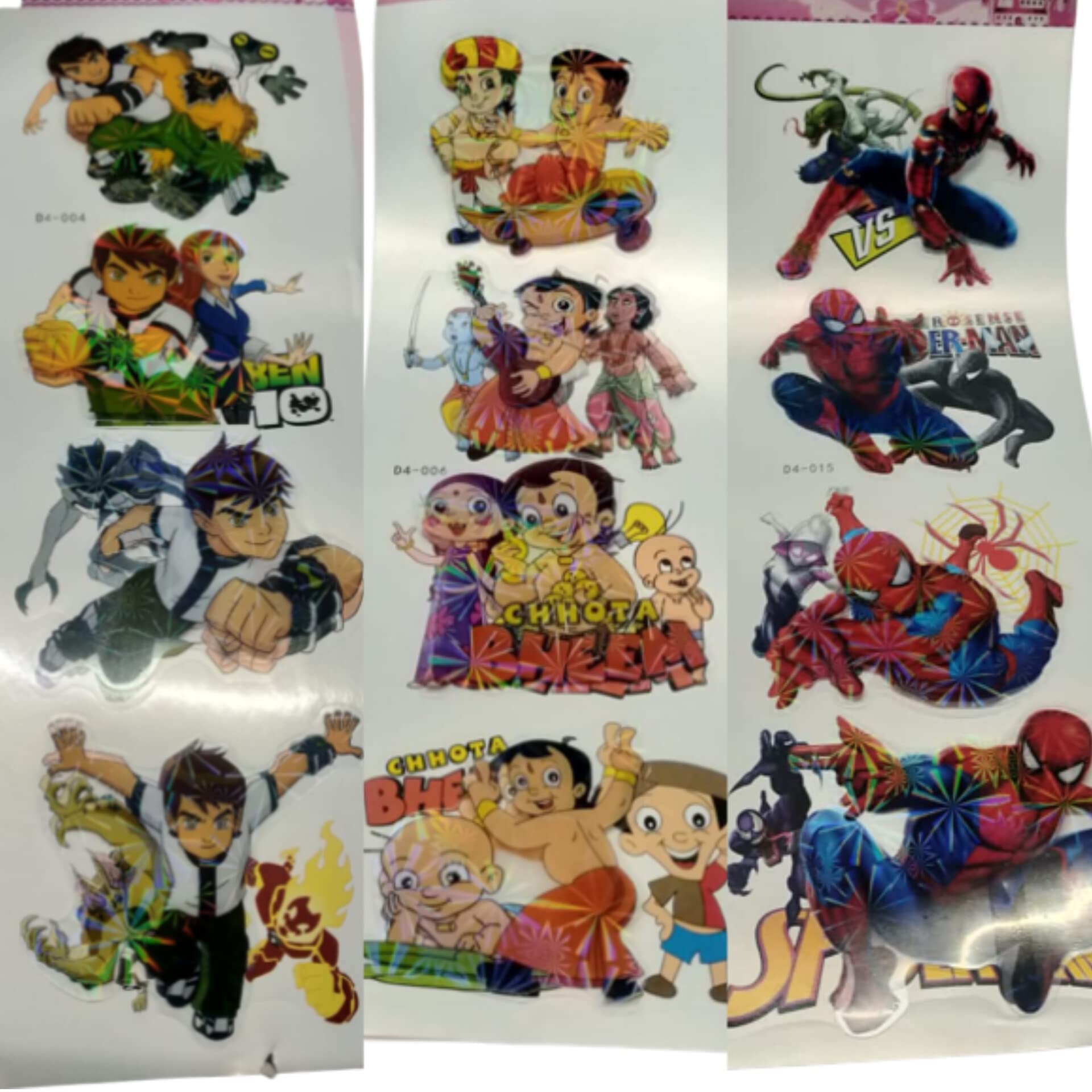 3D Cartoon Sticker Set for Kids - Fun Multicolor Beauty Tool (3pcs) - Perfect for Nail Art, Scrapbooking & DIY Crafts - Design May Vary