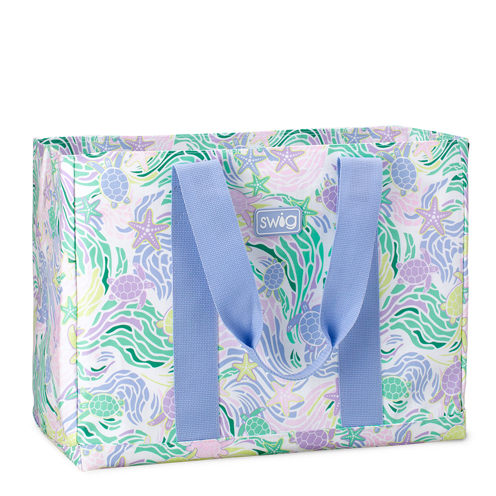 Sea Swirl Jumbo Tote Bag - Large Beach Tote with Zipper Closure | Waterproof & Spacious for Beach, Pool, Travel & Shopping | Trendy Summer Accessory