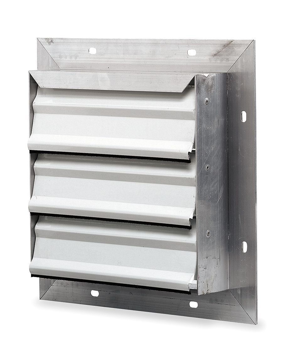 Dayton 16 Inch Backdraft Damper Wall Shutter - HVAC Ventilation for Commercial & Residential Use - Fits 16.5 x 16.5 Inch Openings (Model 4C557)