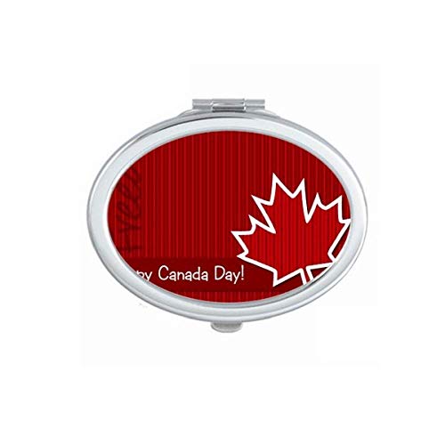 DIYthinker Canada Themed Portable Folding Mirror - Double-Sided Handheld Makeup Mirror for Travel & Home Use | Perfect for Canada Day Celebrations & Daily Beauty Routine