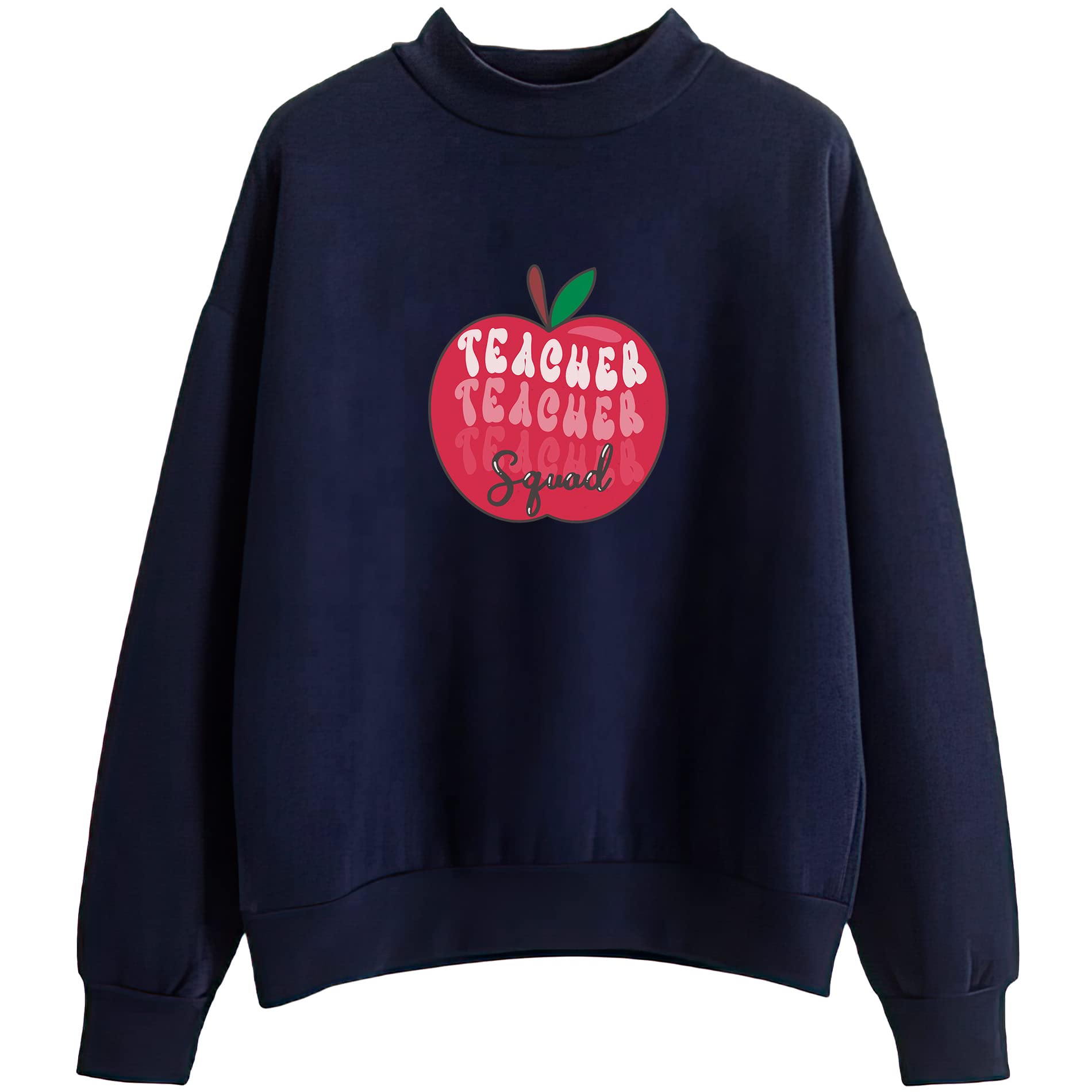 Stylish Pastel Sweatshirts for Teachers - Apple Themed Back to School Outfits | Perfect for Classroom, Teacher Appreciation & School Spirit Events