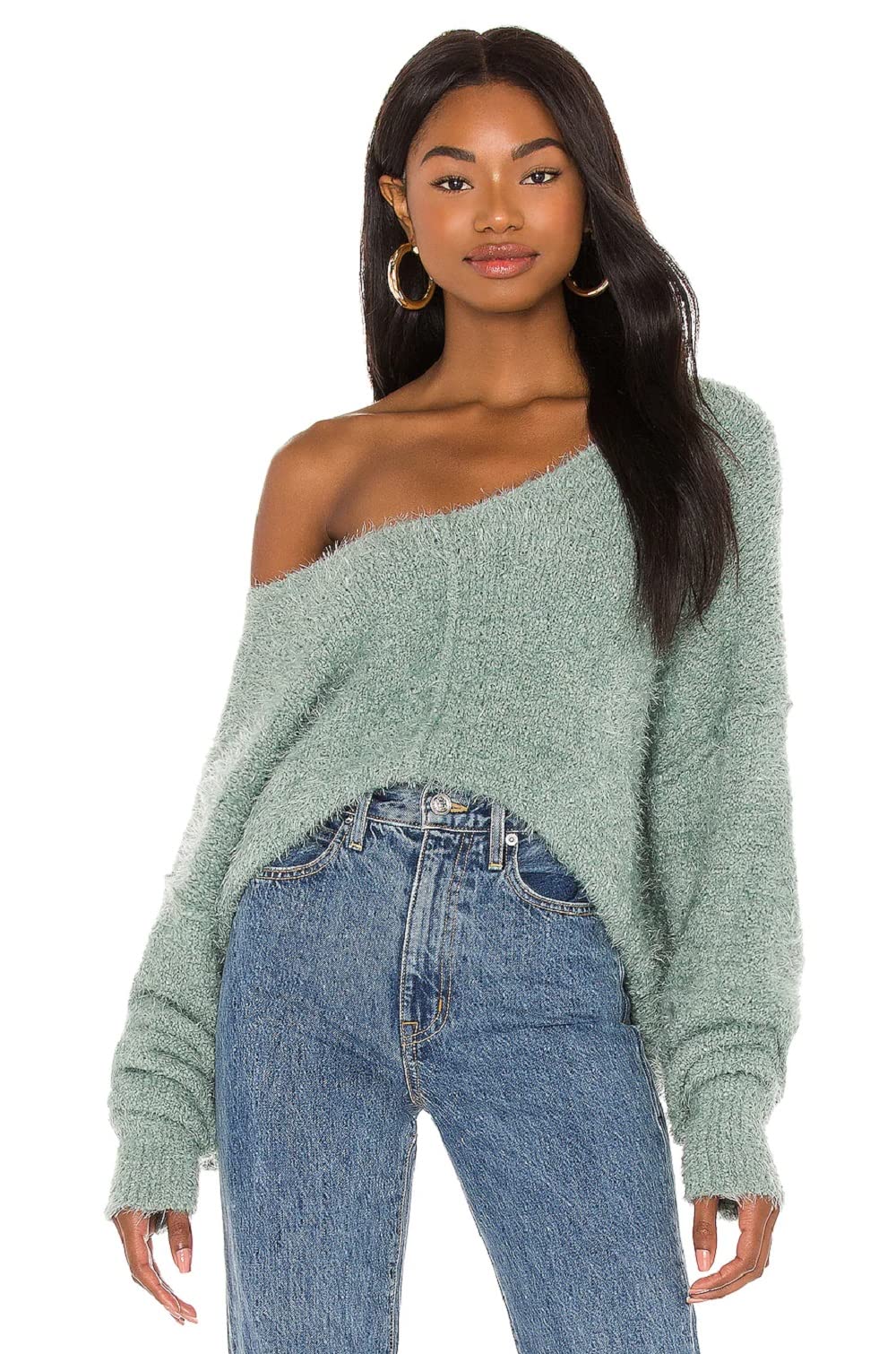 Free People Icing V Neck Pullover Sweater - Women's Casual Knit Top in Spring Dust Color | Perfect for Spring Layering & Everyday Wear
