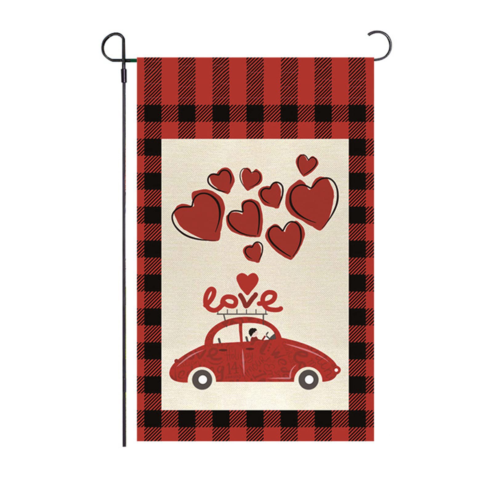 Premium Love Themed Garden Flag - Exquisite Handcrafted Outdoor Hanging Banner Decor, Durable Imitation Linen Material for Year-Round Use | Perfect for Patio, Yard, Porch & Seasonal Home Decoration