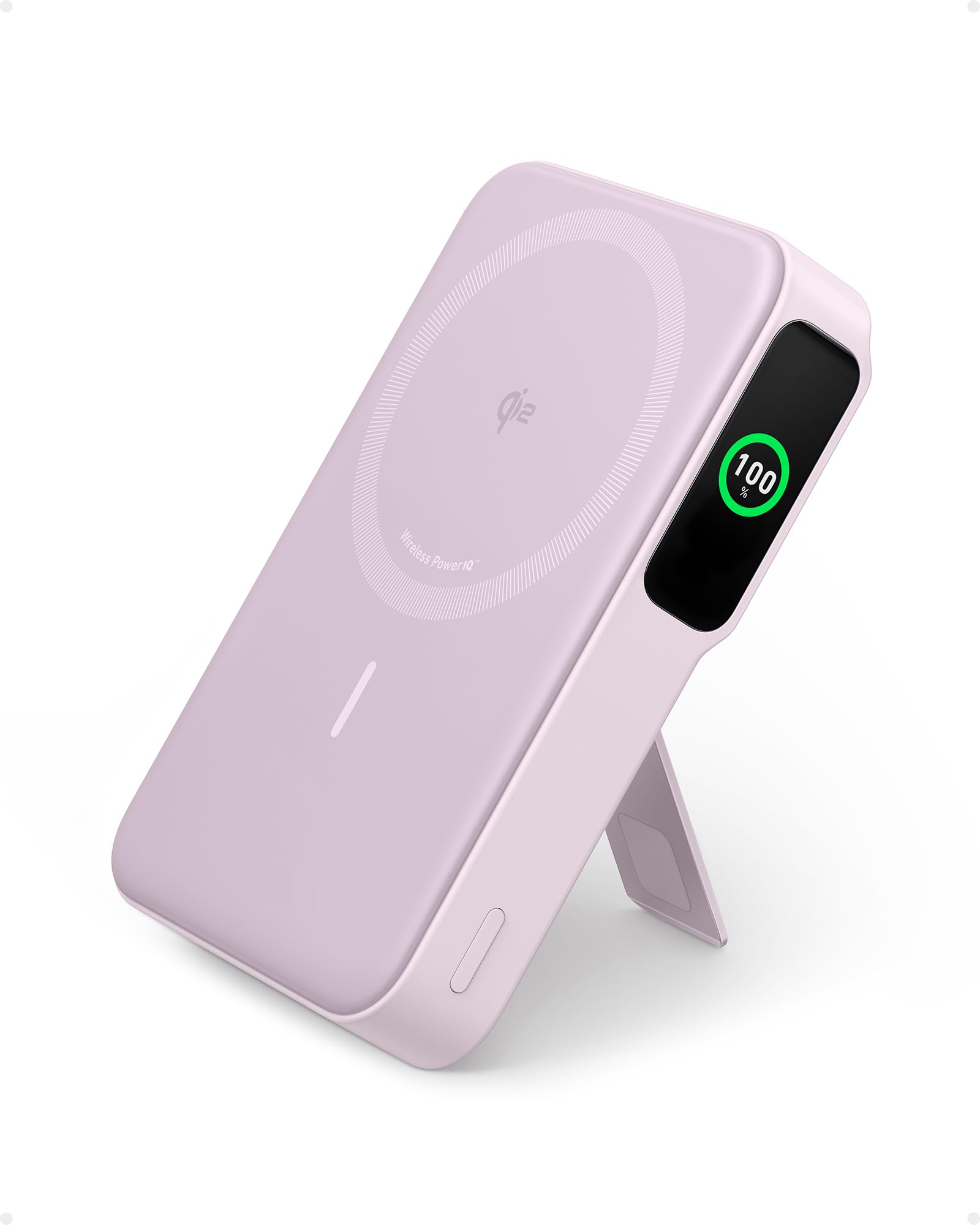 Anker MagGo Power Bank 10,000mAh - Qi2 Certified 15W Fast Wireless Charger with Magsafe Compatibility, Smart Display & Foldable Stand | Portable Charger for iPhone 15/14/13/12 (Includes USB-C Cable) | Perfect for Travel, Work, and On-the-Go Charging