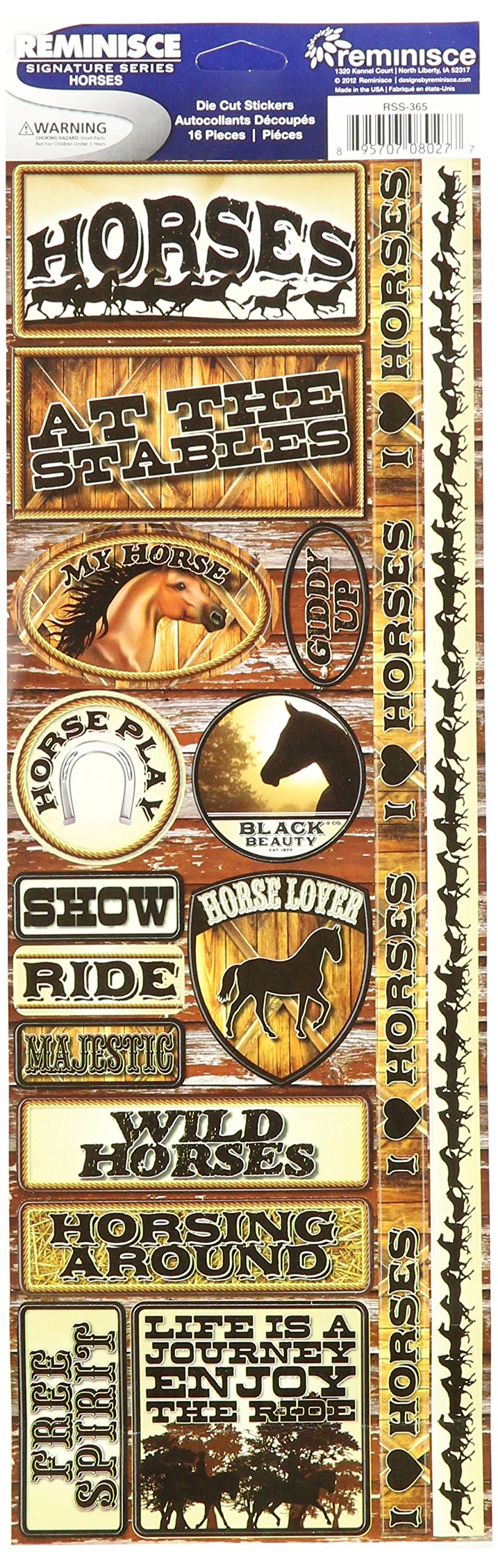 Reminisce Signature Series 2012 Cardstock Combo Stickers 4.25