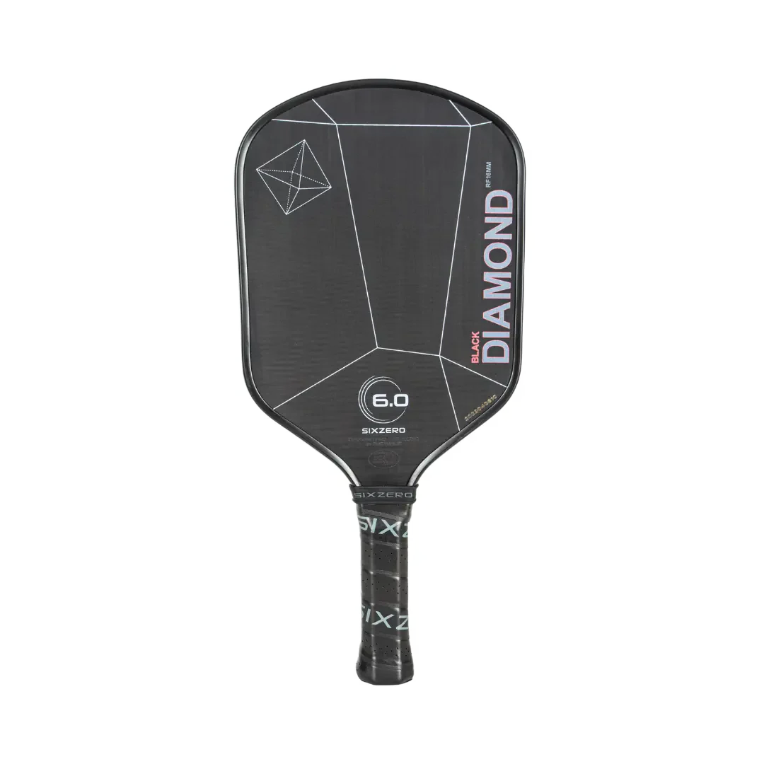 Six Zero Black Diamond Power Pickleball Paddle - Premium Carbon Fiber Paddle for Competitive Play | Perfect for Tournaments, Recreational Games & Outdoor Sports