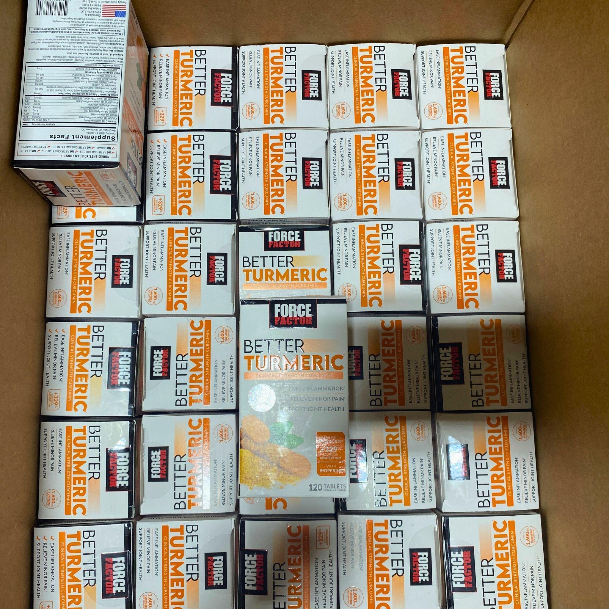 Force Factor Better Turmeric Clinical Strength Curcumin Supplement - 73 Capsules for Joint Pain Relief & Inflammation Support - Ideal for Active Lifestyles & Post-Workout Recovery