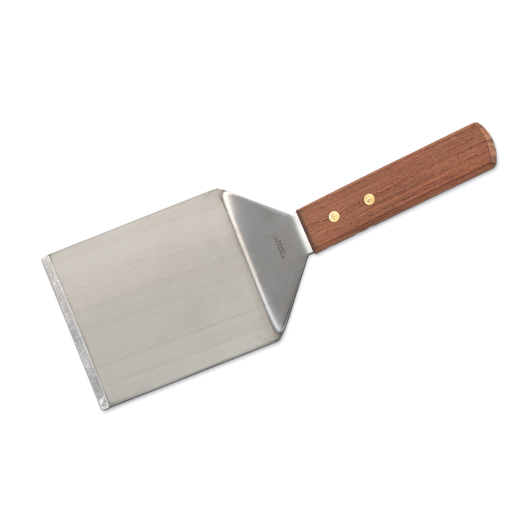 Browne 5 x 6 Wooden Turner with Comfortable Handle - Perfect for Flipping Pancakes, Burgers & Grilling in Kitchen & Outdoor BBQ