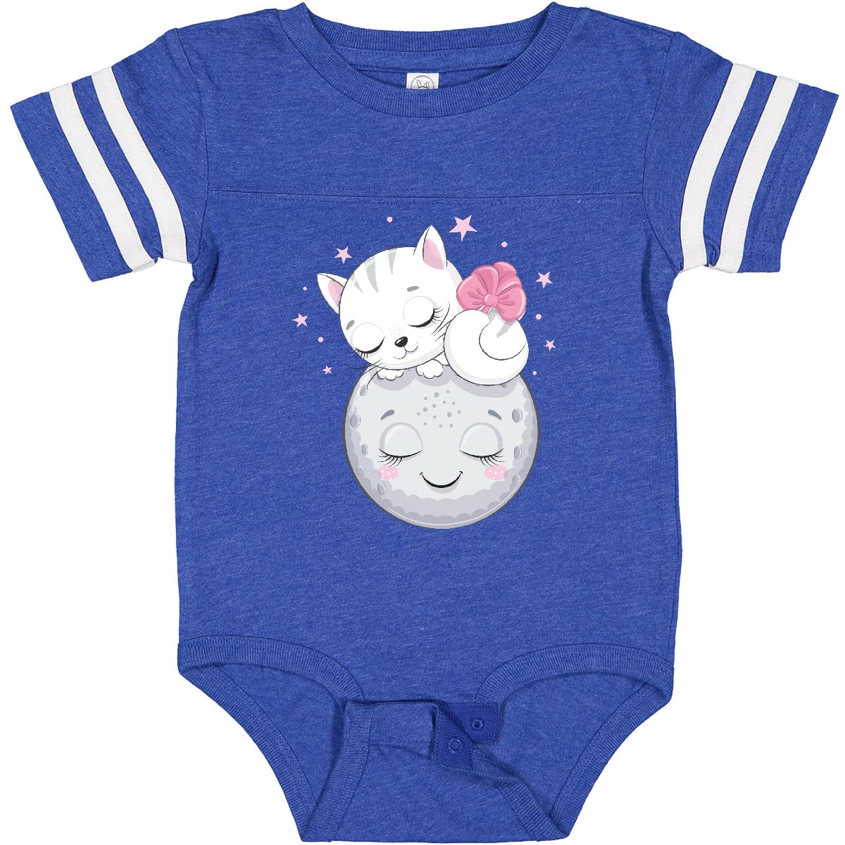 Inktastic Cat on The Moon Baby Bodysuit - Adorable Astronaut Cat Onesie for Newborns & Infants | Perfect for Baby Showers, Birthdays & Photo Shoots