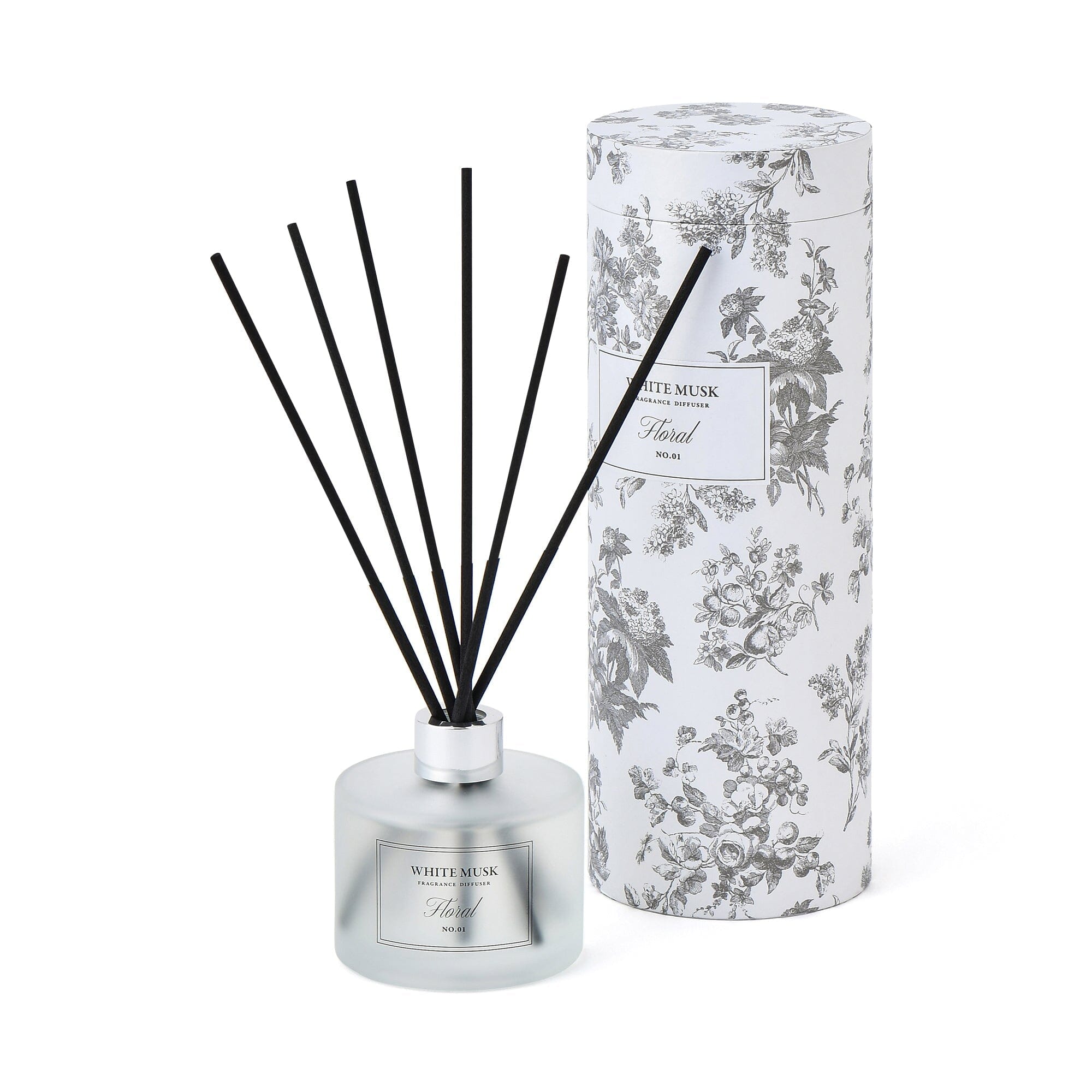 Classic White Musk Floral Scented Diffuser - Elegant Home Fragrance for Living Room, Bedroom & Office | Long-Lasting Aromatherapy Oil Diffuser