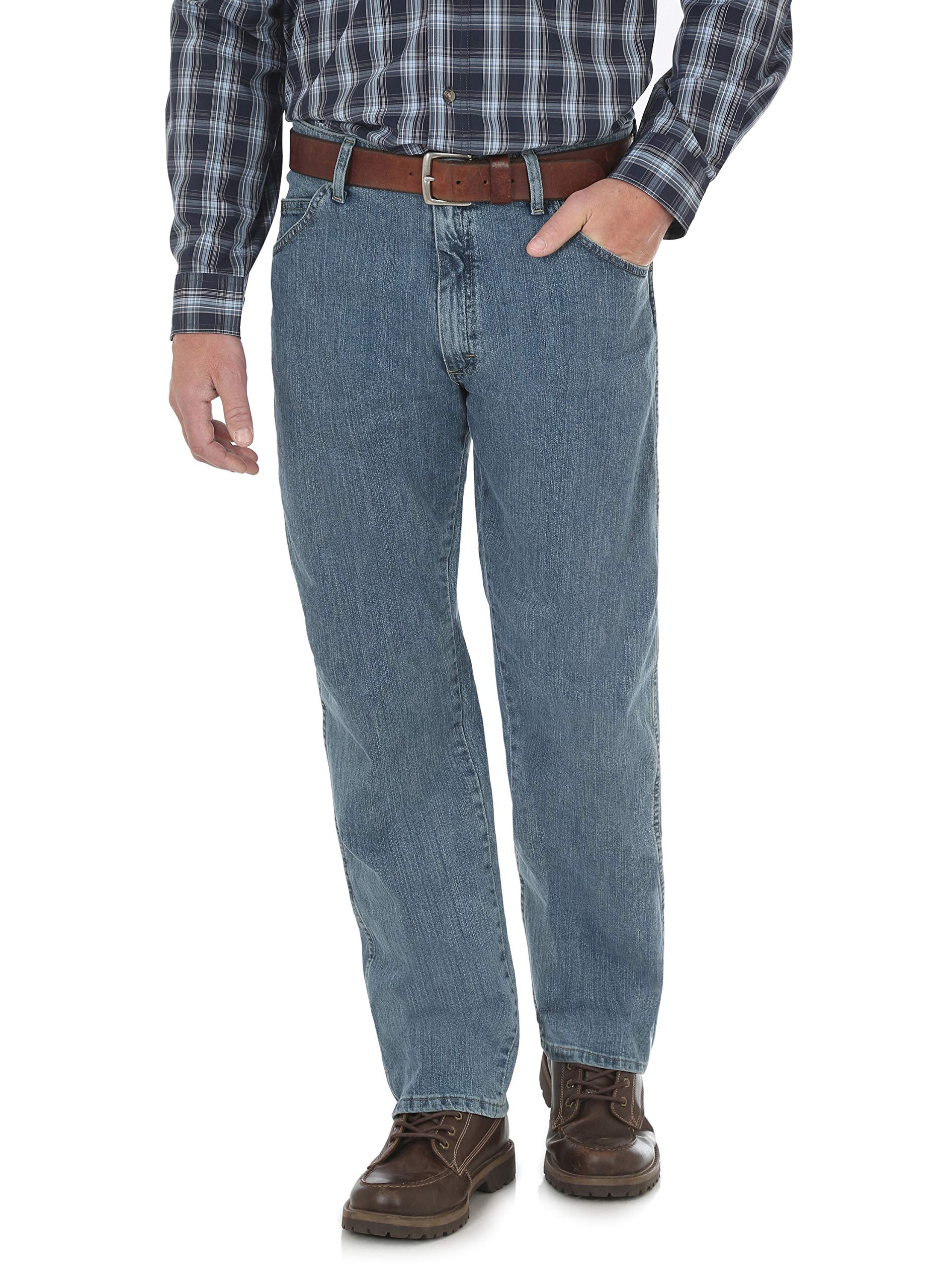 Wrangler Men's Rugged Wear Performance Series Jean - Durable Stretch Denim Pants for Work & Outdoor Activities | Comfortable Straight Fit for Hiking, Camping & Casual Wear