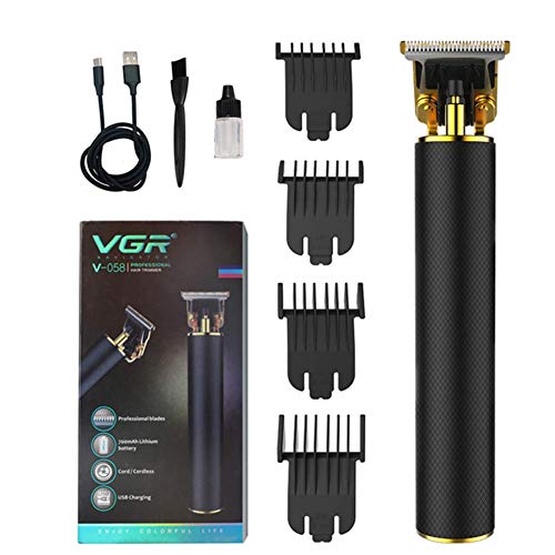 Professional Cordless Hair Clippers for Men & Beard Trimmer Kit - Rechargeable T-Blade Shaver with 4 Guide Combs, Ceramic Blades for Precise Grooming - Perfect for Home Use, Barbers & Family Hair Cutting (USB Charging) - Great for Daily Styling, Travel & Salon-Quality Results at Home