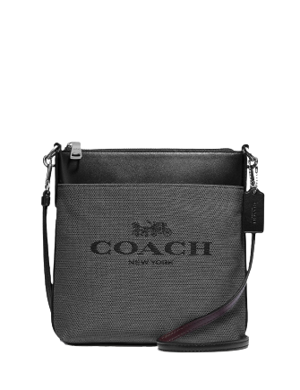 Coach Denim Jacquard Kitt Crossbody Bag - Stylish Women's Designer Handbag for Everyday Use, Work & Travel