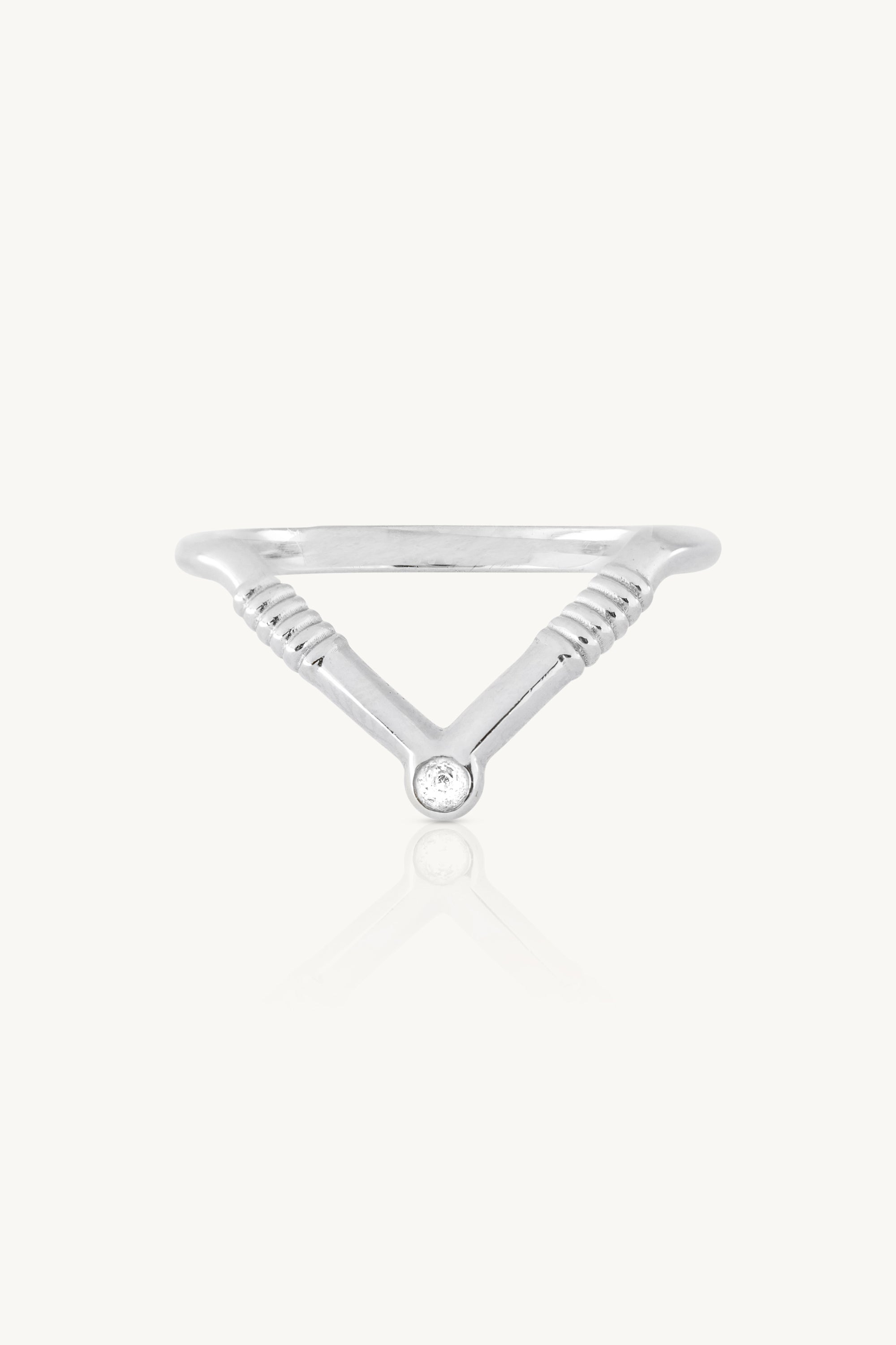 Sterling Silver Banded Chevron Stackable Rings Set - Perfect for Layering, Stacking & Everyday Wear