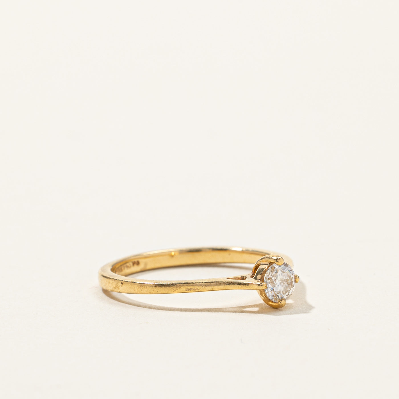 0.24ct Solitaire Diamond Engagement Ring - Size 6.75 | Round Cut Diamond Wedding Band for Women | Perfect for Proposals, Anniversaries & Special Occasions
