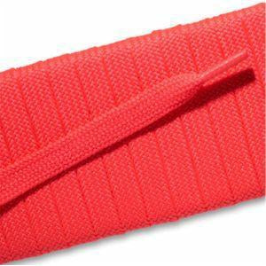 Custom Length Neon Pink Athletic Flat Shoelaces with Tips - 1 Pair Pack - Perfect for Running, Gym & Casual Sneakers