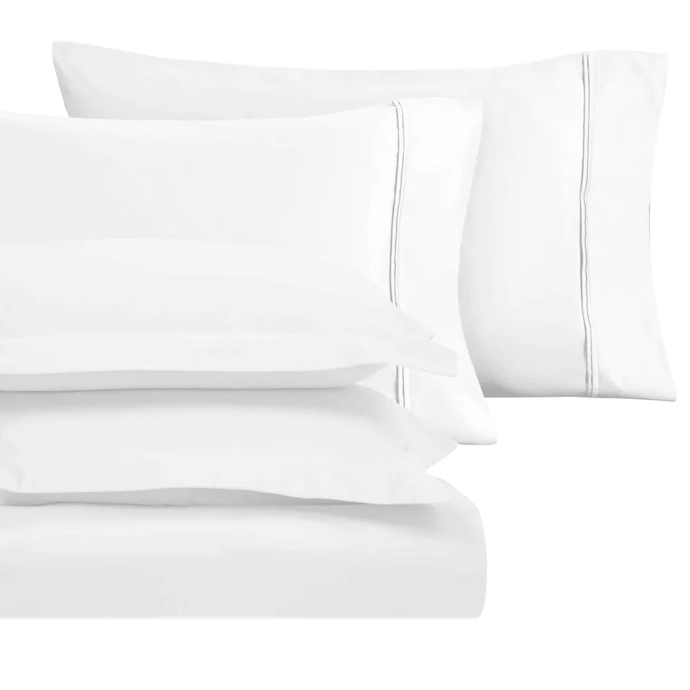 5-Piece Egyptian Cotton 1200 Thread Count Duvet Cover Set - King/Queen Size Luxury Bedding for Hotel-Style Comfort at Home