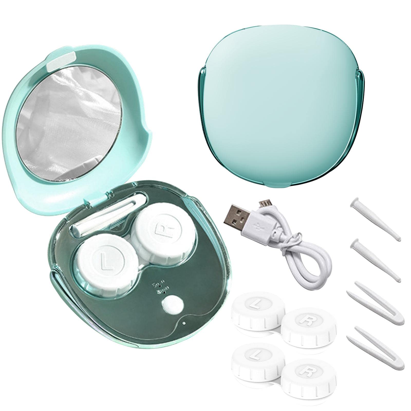 Rechargeable Ultrasonic Contact Lens Cleaner - Automatic Eyeglass & Lens Cleaning Machine for Clear Vision | Perfect for Travel, Home & Office Use