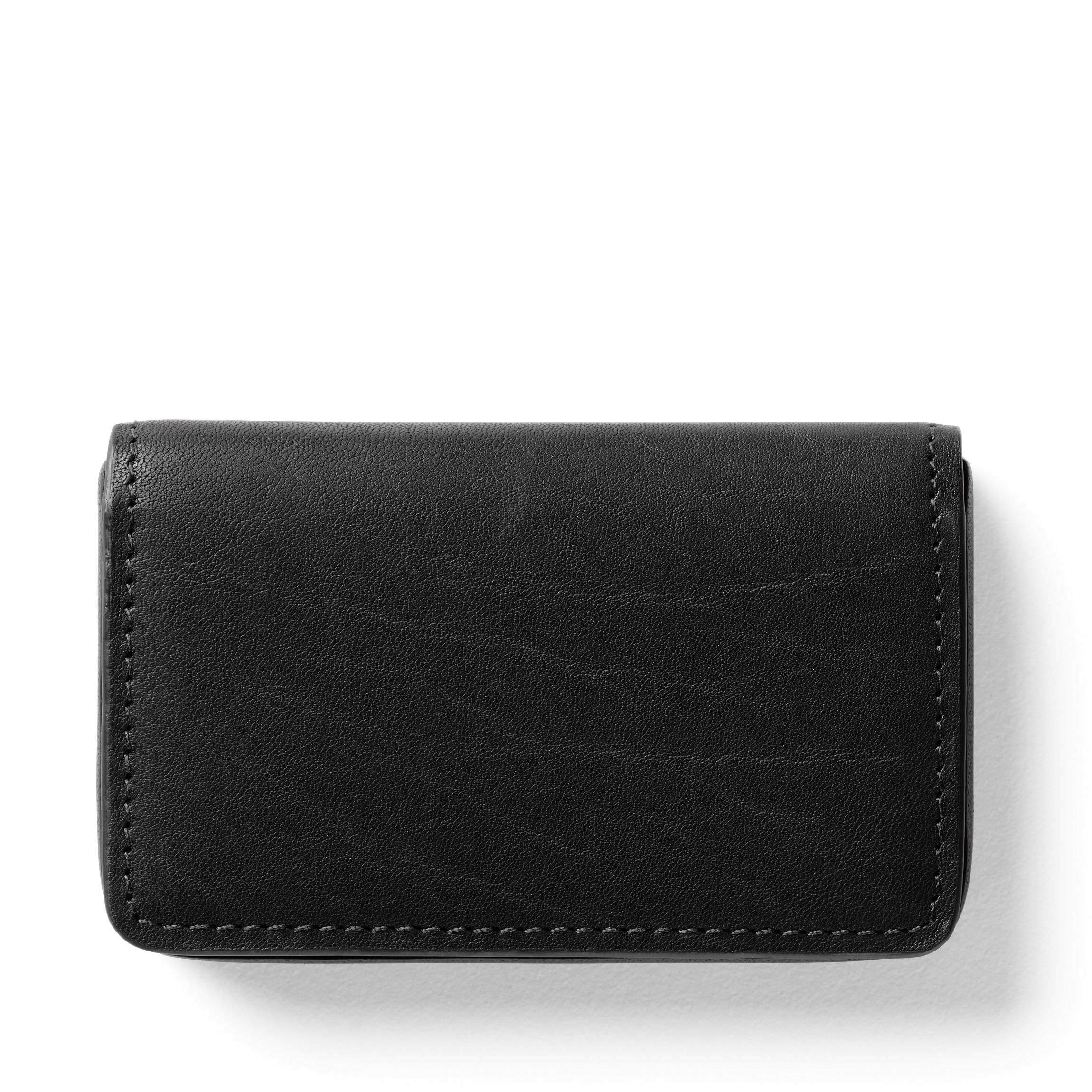 Premium Leather Business Card Holder with Magnetic Closure - Genuine Full Grain Leather ID Wallet for Professionals & Networking Events