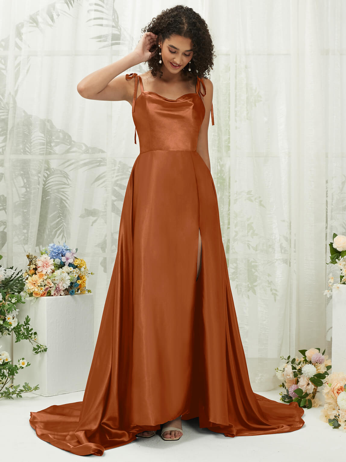 Cooper Satin Sweetheart Neckline Adjustable Strap Formal Gown with Hidden Pocket - Perfect for Prom, Evening Party & Special Occasions