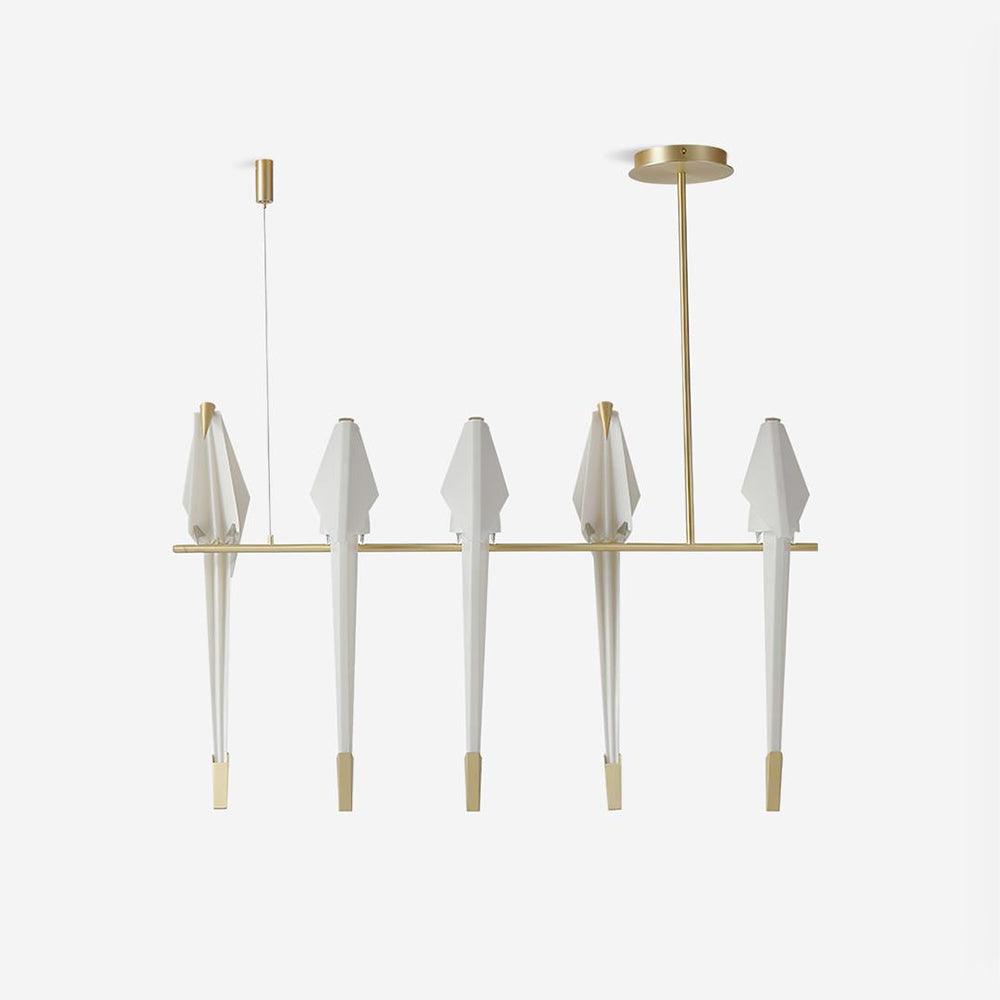 Elegant White Paper Crane Chandelier - Handmade Origami Lighting Fixture for Bedroom, Living Room & Wedding Decor
