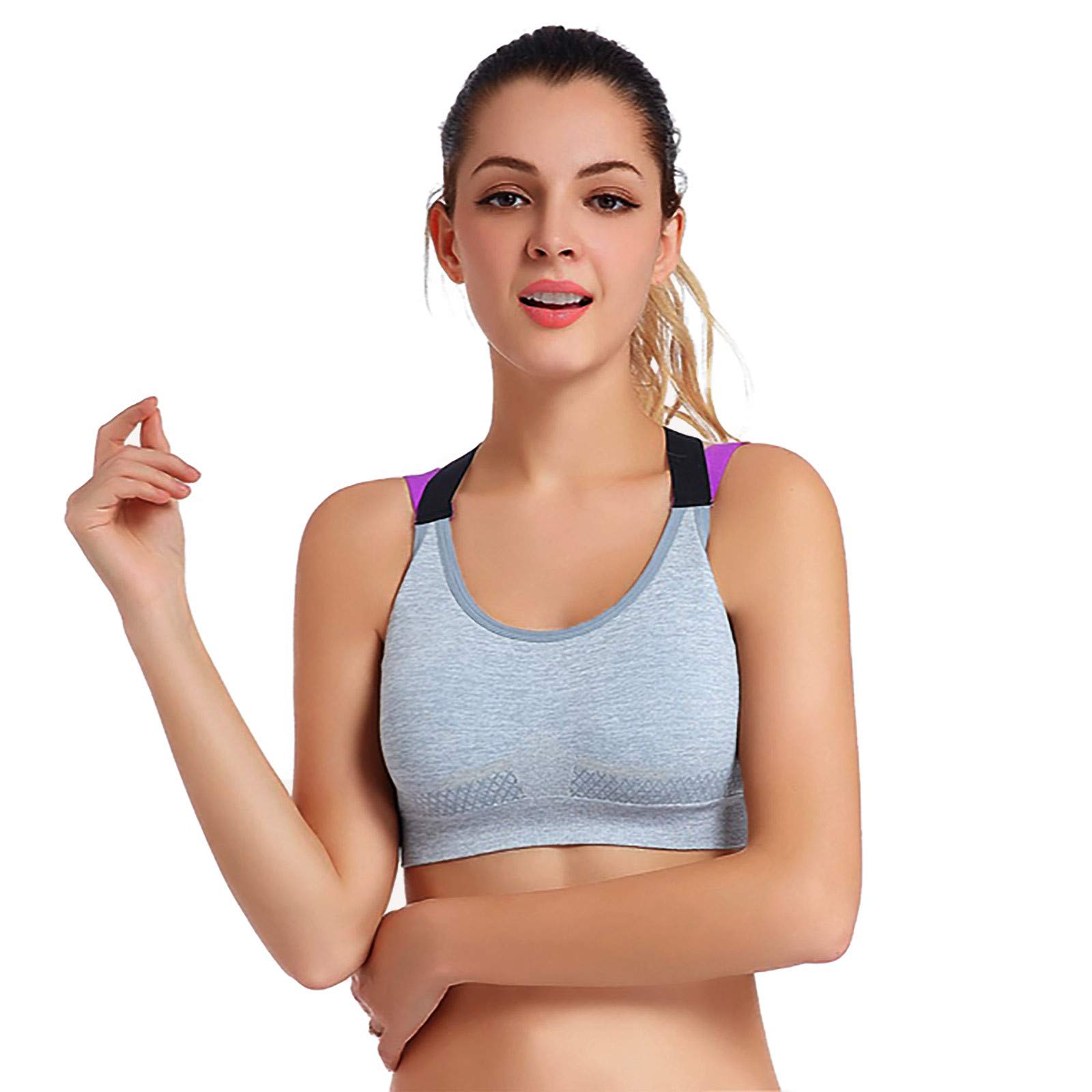 High Impact Sports Bras for Women - Seamless Padded Workout Tank Top - Yoga & Fitness Bra - Perfect for Running, Gym & Activewear