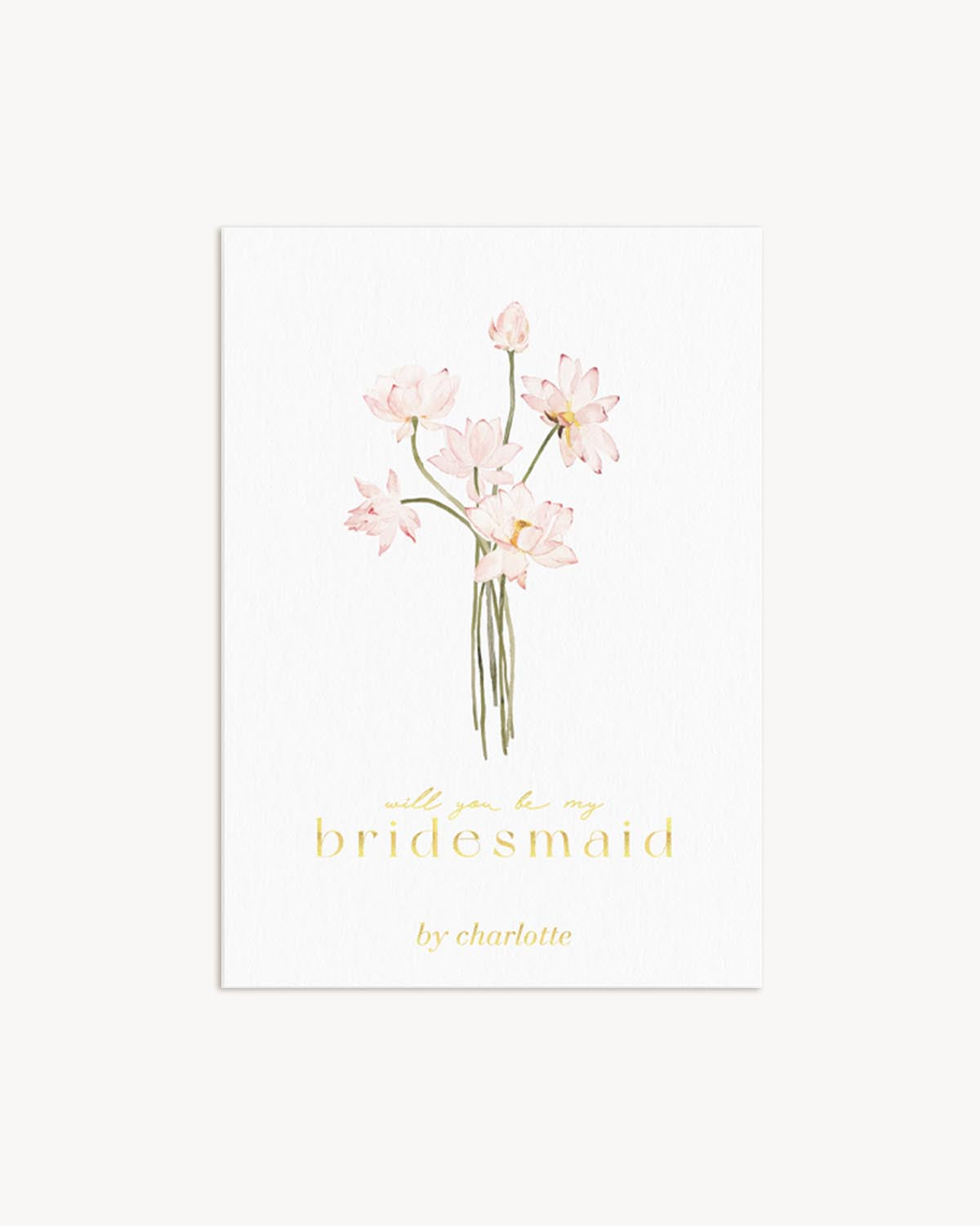 Will You Be My Bridesmaid? - Elegant Wedding Proposal Greeting Card - Perfect for Bridal Party Invitations & Special Occasions