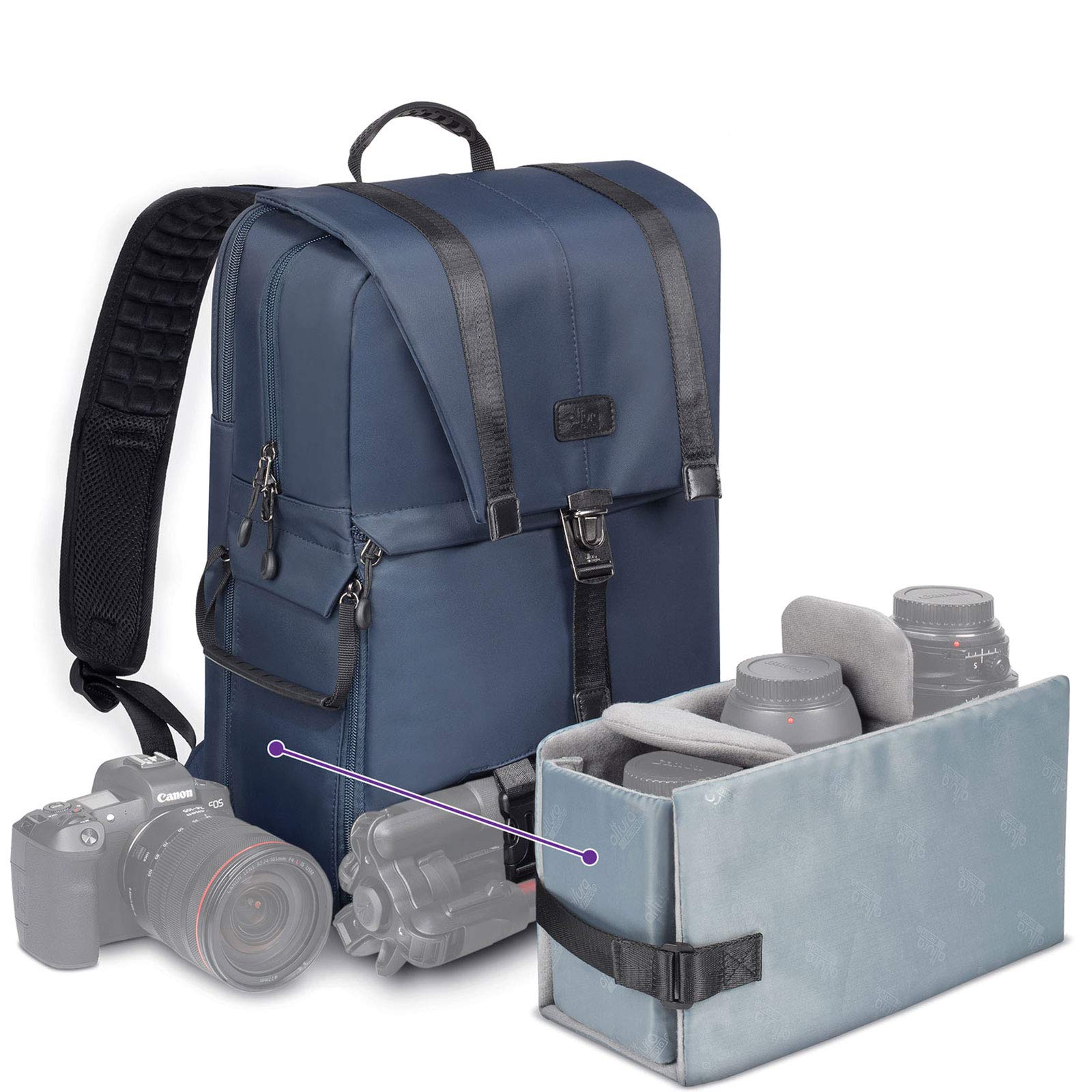 Altura Photo Heavy Duty Water Resistant DSLR Camera Backpack with Laptop Compartment & Tripod Holder - Large Travel Backpack for Photographers & Digital Nomads - Perfect for Outdoor Photography, Commuting & Air Travel