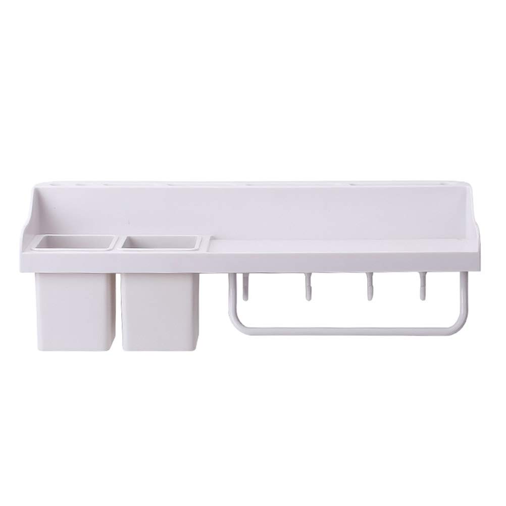 YARNOW Multifunctional Wall-Mounted Kitchen Organizer - Chopsticks Holder, Utensil Rack & Storage for Knives, Spoons, Seasoning Bottles & Towels (White) | Space-Saving Solution for Small Kitchens & Dining Areas