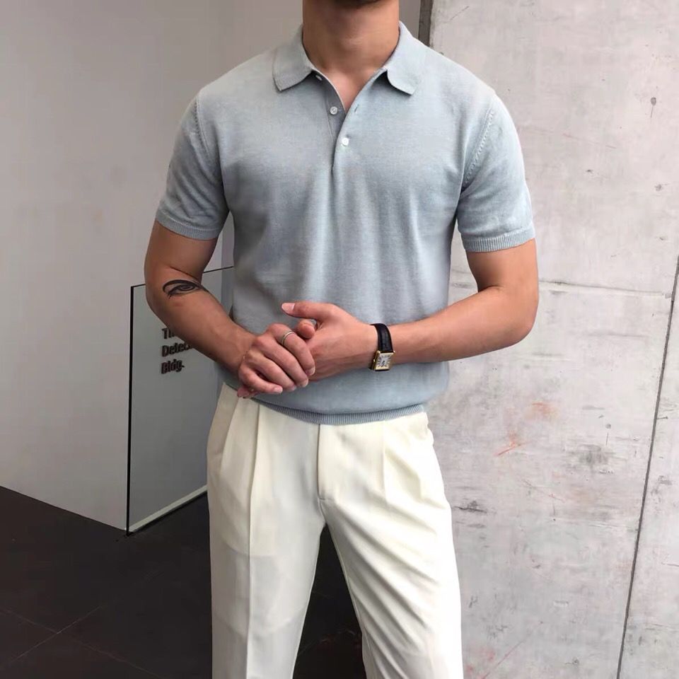 AntoniosClothing Men's Soft Knitted Cotton T-Shirt - Breathable & Comfortable Casual Tee for Everyday Wear | Perfect for Gym, Lounge & Outdoor Activities